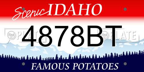 4878BT Idaho License Plate