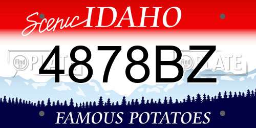 4878BZ Idaho License Plate