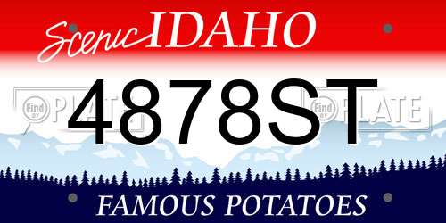 4878ST Idaho License Plate
