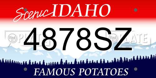 4878SZ Idaho License Plate
