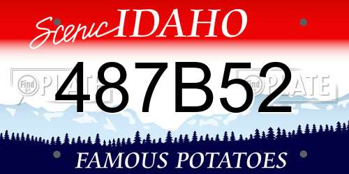 487B52 Idaho License Plate