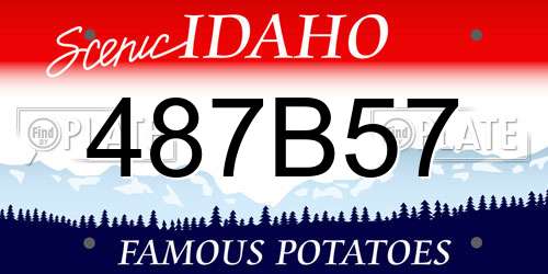 487B57 Idaho License Plate