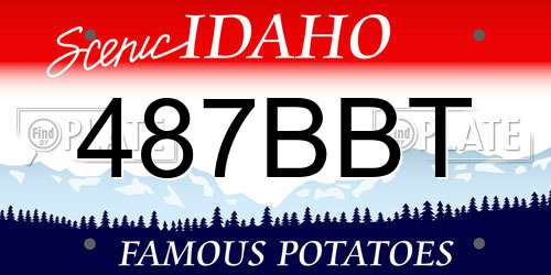 487BBT Idaho License Plate