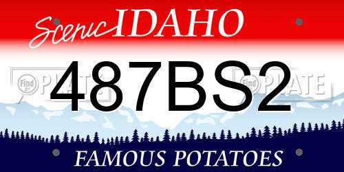 487BS2 Idaho License Plate