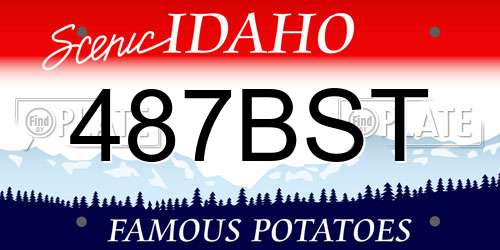 487BST Idaho License Plate