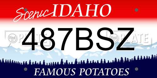 487BSZ Idaho License Plate