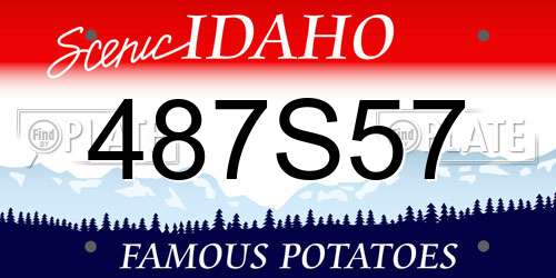 487S57 Idaho License Plate