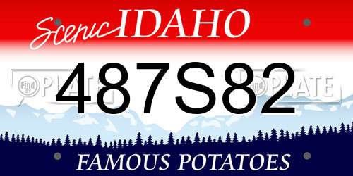 487S82 Idaho License Plate