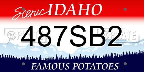 487SB2 Idaho License Plate