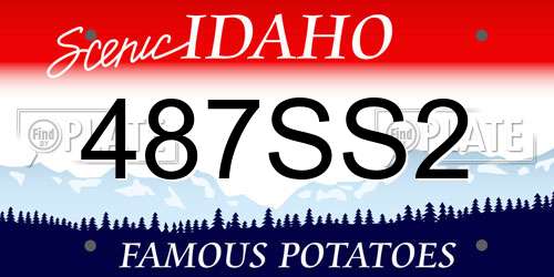 487SS2 Idaho License Plate