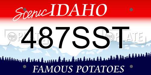 487SST Idaho License Plate