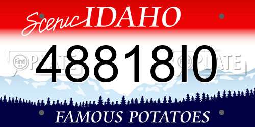 48818I0 Idaho License Plate