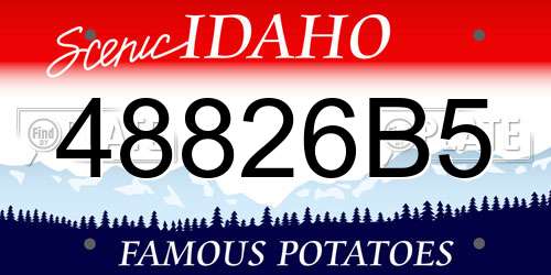 48826B5 Idaho License Plate