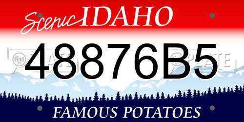 48876B5 Idaho License Plate