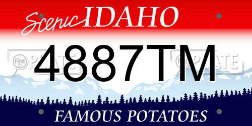 4887TM Idaho License Plate