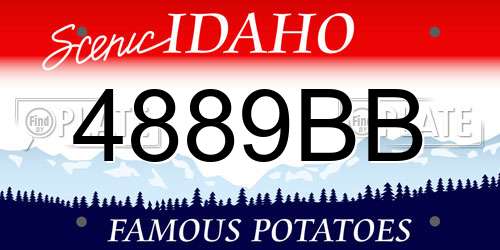 4889BB Idaho License Plate