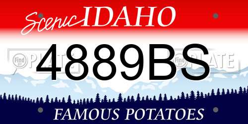 4889BS Idaho License Plate