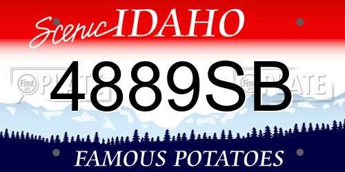 4889SB Idaho License Plate