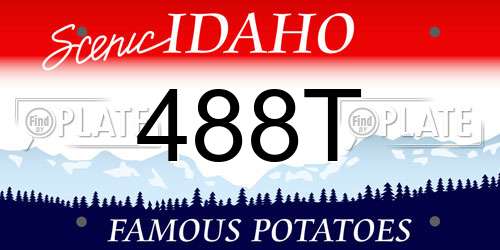 488T Idaho License Plate