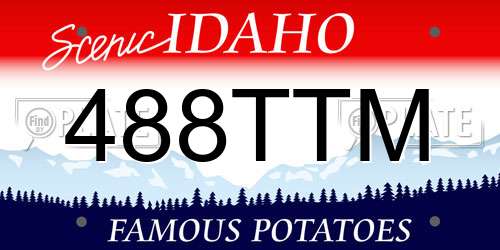 488TTM Idaho License Plate