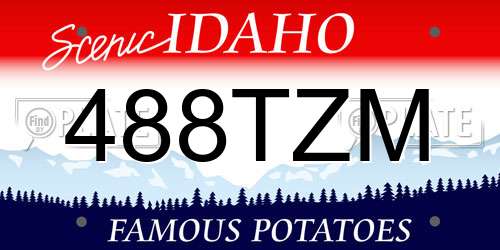 488TZM Idaho License Plate