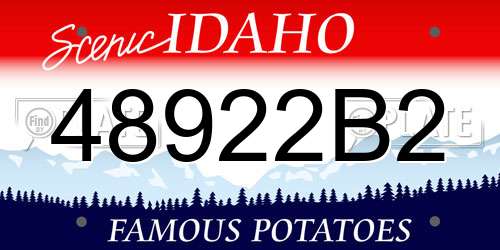 48922B2 Idaho License Plate