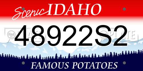 48922S2 Idaho License Plate