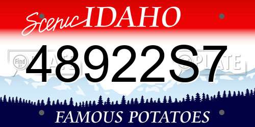 48922S7 Idaho License Plate