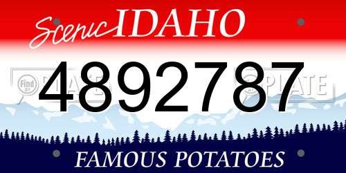 4892787 Idaho License Plate