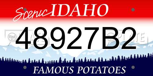 48927B2 Idaho License Plate