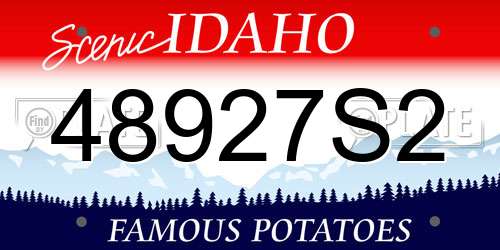 48927S2 Idaho License Plate