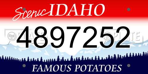 4897252 Idaho License Plate