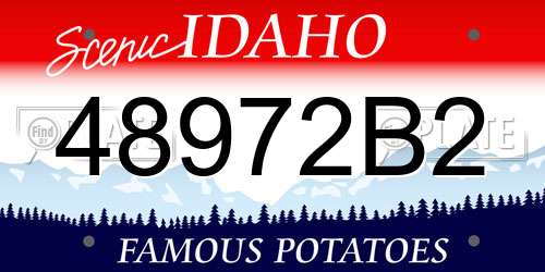 48972B2 Idaho License Plate