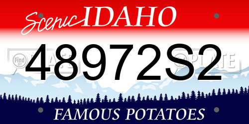 48972S2 Idaho License Plate