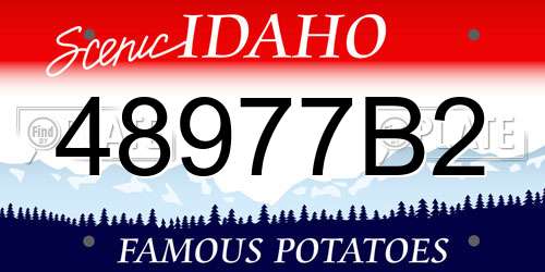 48977B2 Idaho License Plate