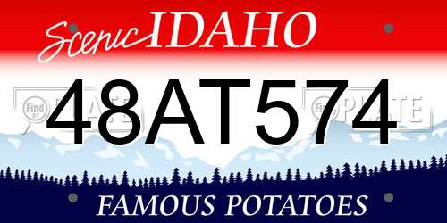 48AT574 Idaho License Plate