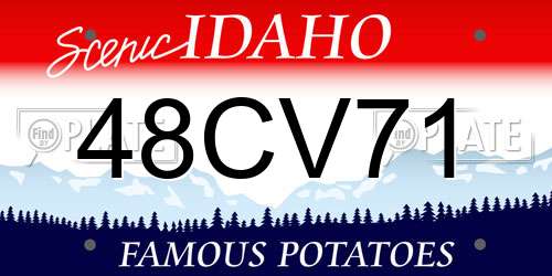 48CV71 Idaho License Plate
