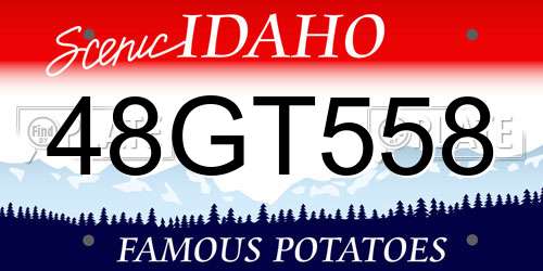 48GT558 Idaho License Plate