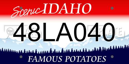 48LA040 Idaho License Plate