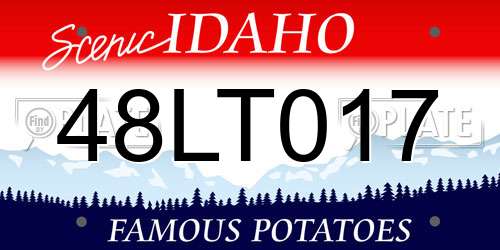 48LT017 Idaho License Plate