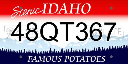 48QT367 Idaho License Plate