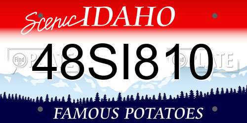 48SI810 Idaho License Plate