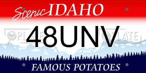 48UNV Idaho License Plate