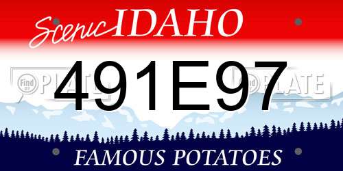 491E97 Idaho License Plate