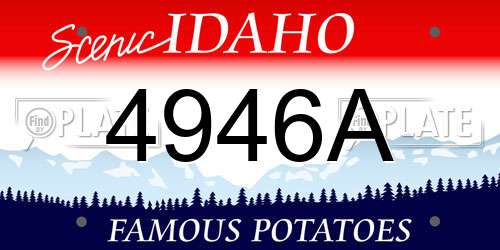 4946A Idaho License Plate