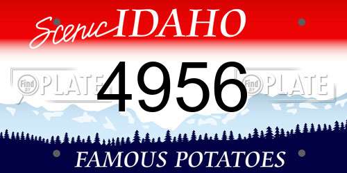 4956 Idaho License Plate