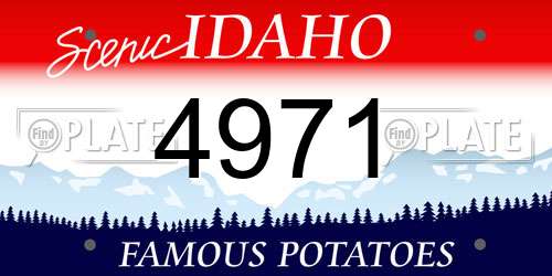 4971 Idaho License Plate