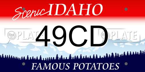 49CD Idaho License Plate