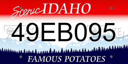 49EB095 Idaho License Plate