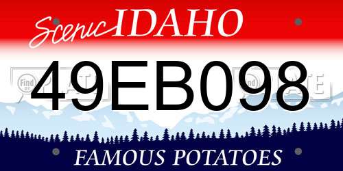 49EB098 Idaho License Plate